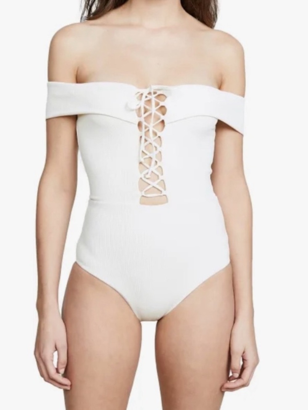 L*Space Ridin’ High Anja one-piece swimsuit- cream